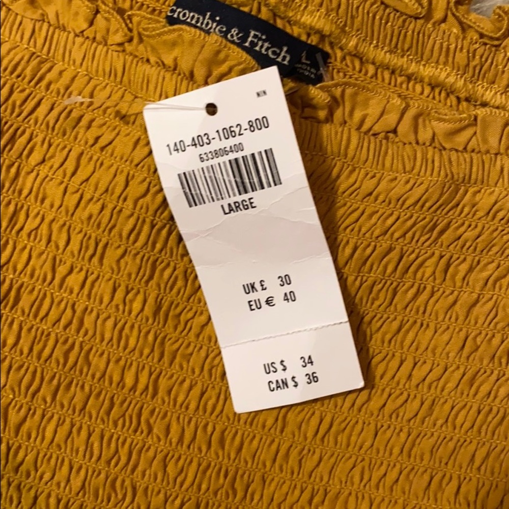 🌻Abercrombie Mustard Crop Top - Picture 6 of 6